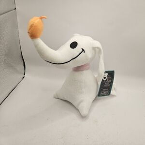 Disney The Nightmare Before Christmas Zero Ghost Dog Pumpkin On Nose Plush Toy. 